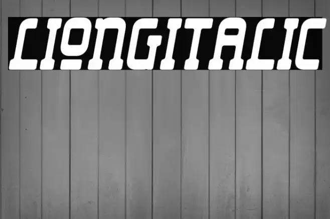 Liong-Italic Font examples