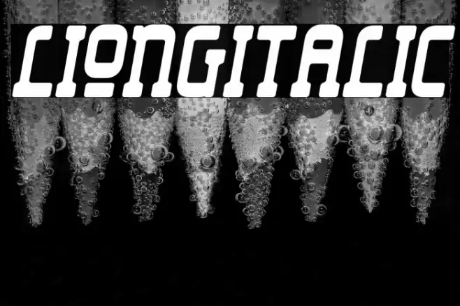 Liong-Italic Font examples