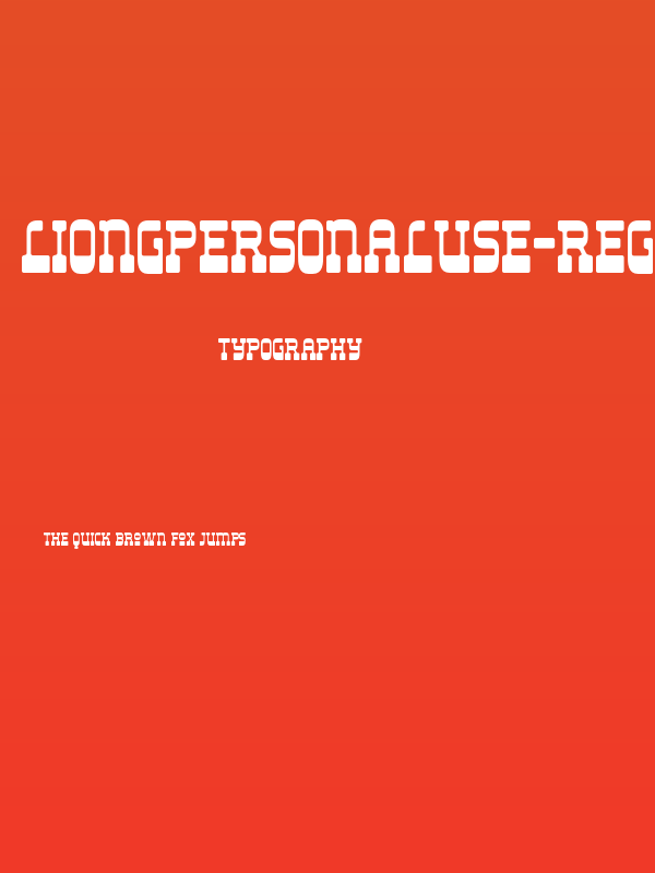 LiongPersonalUse-Regular Poster