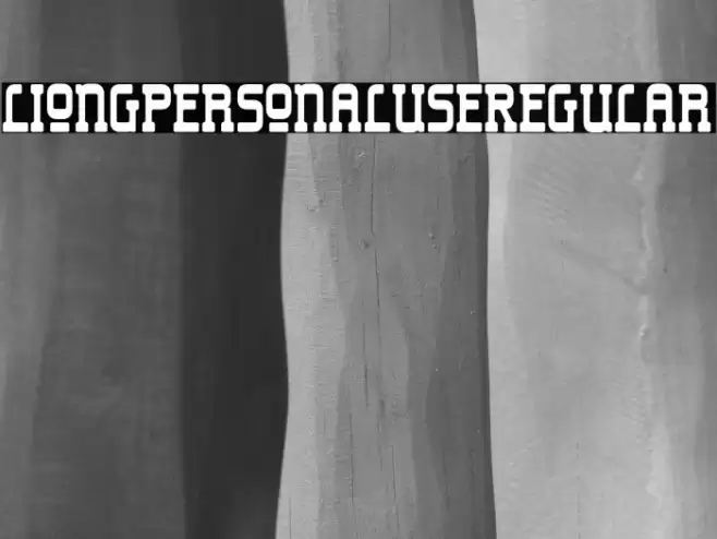 LiongPersonalUse-Regular Font examples