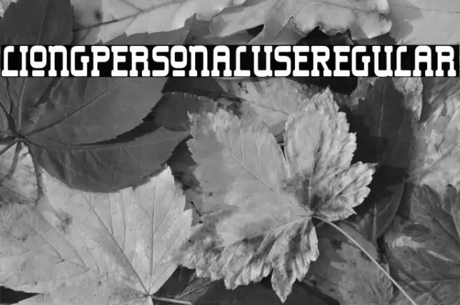 LiongPersonalUse-Regular Font examples