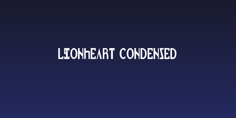 Lionheart Condensed Social Header