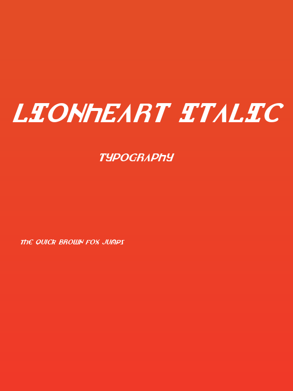 Lionheart Italic Poster