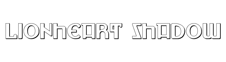 Lionheart Shadow  Frei Schriftart Herunterladen