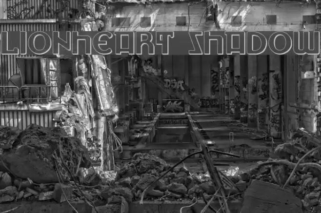 Lionheart Shadow Font examples