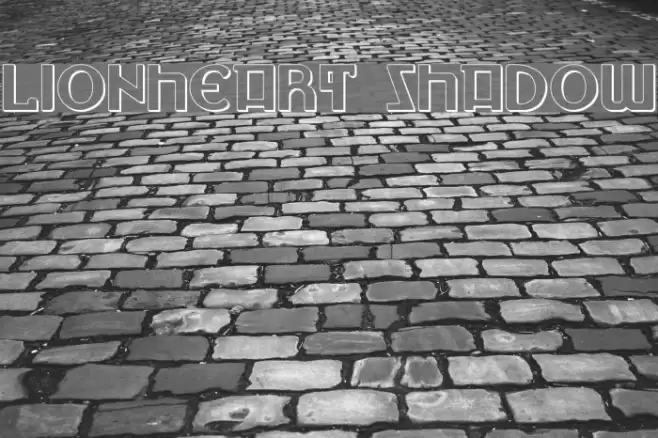 Lionheart Shadow Font examples