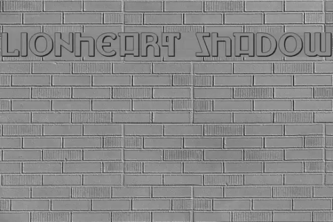 Lionheart Shadow Font examples