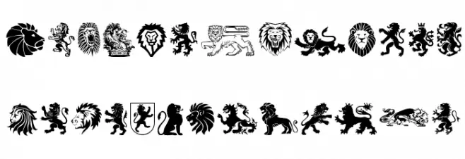 Lions خط أحرف صغيرة