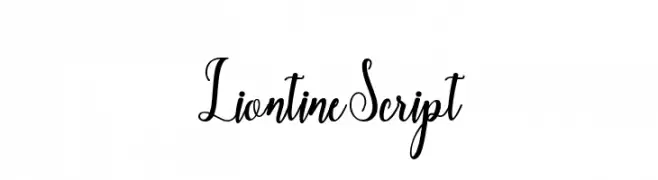 LiontineScript  नि: शुल्क फ़ॉन्ट्स डाउनलोड