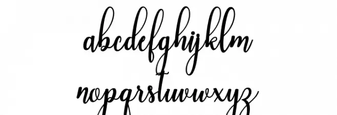 LiontineScript Schriftart Kleinbuchstaben