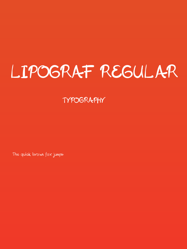Lipograf Regular Poster
