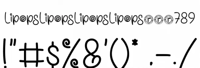Lipops Font OTHER CHARS