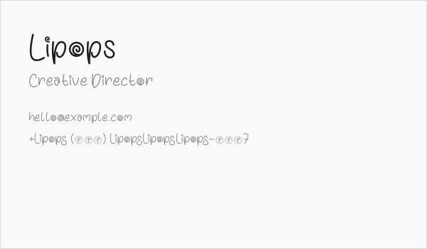 Lipops Business Card