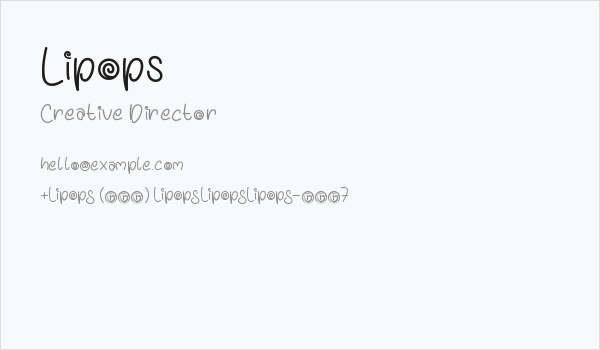 Lipops Business Card