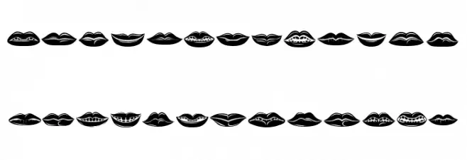 Lippen Regular Schriftart Groß