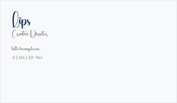 Lips Business Card