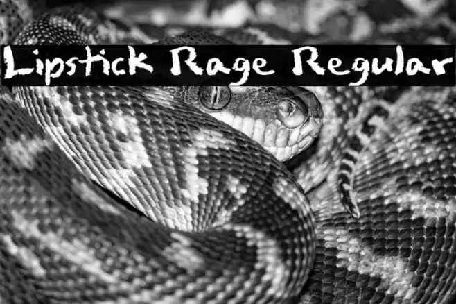 Lipstick Rage Regular Font examples