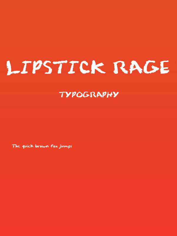 Lipstick Rage Regular Poster