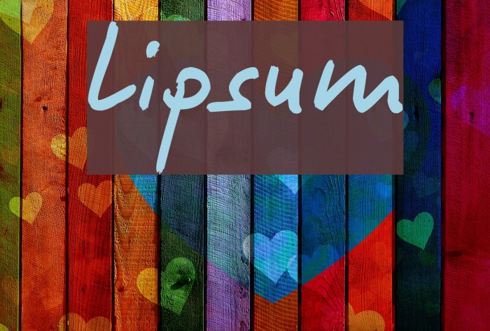Lipsum Font examples