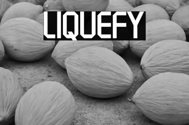 Liquefy Font examples