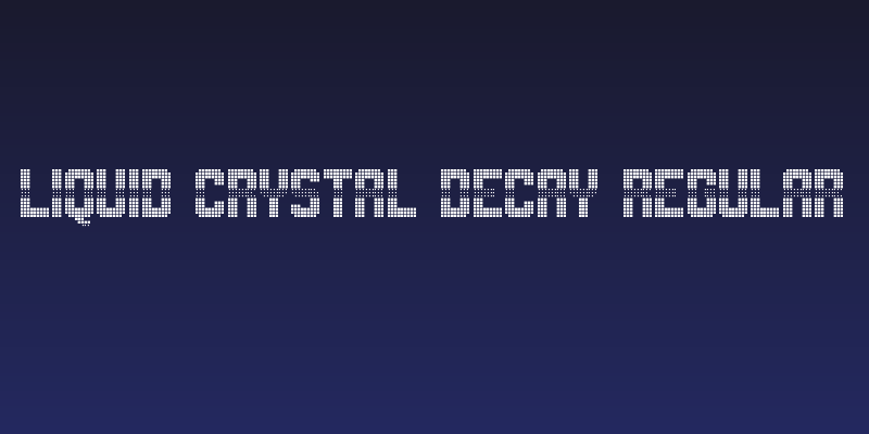 Liquid Crystal Decay Regular Social Header