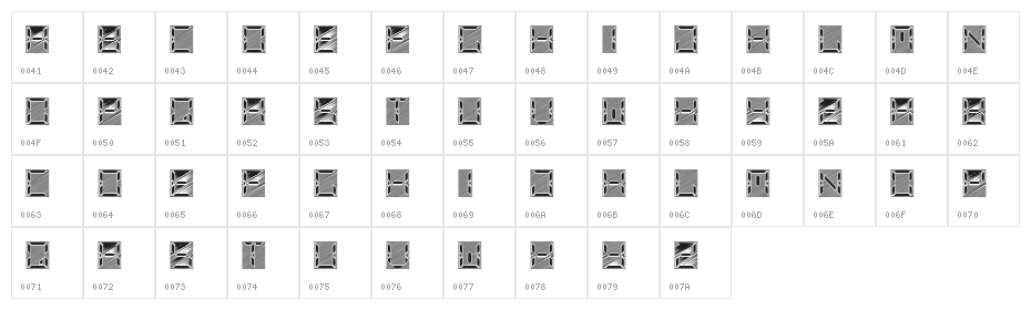 Liquid Crystal Regular Character Map