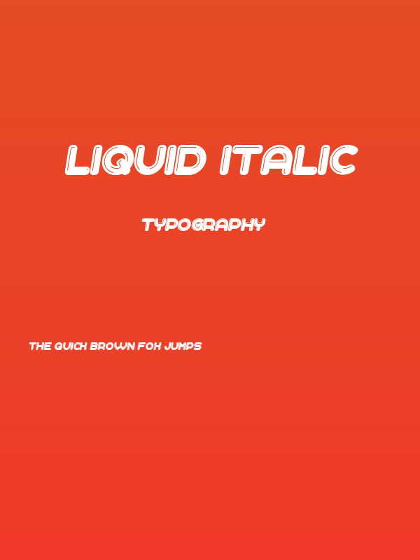 Liquid Italic Poster