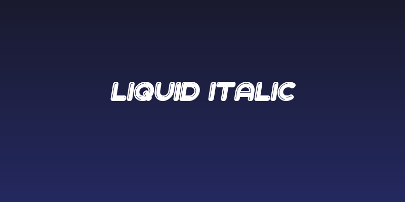 Liquid Italic Social Header