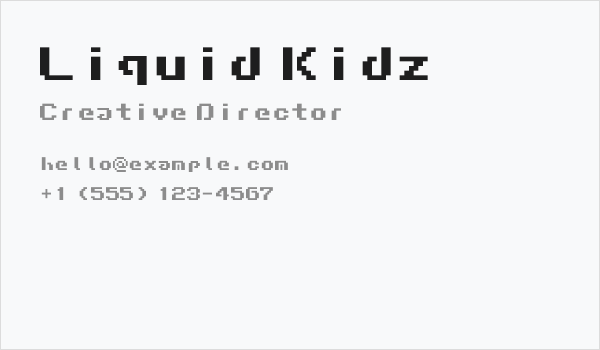 Liquid Kidz Business Card