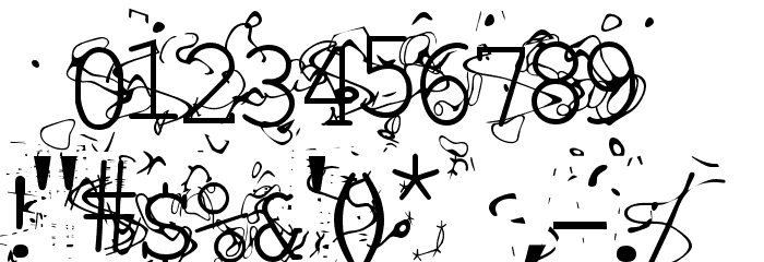 Liquid Newspaper フォント その他の文字