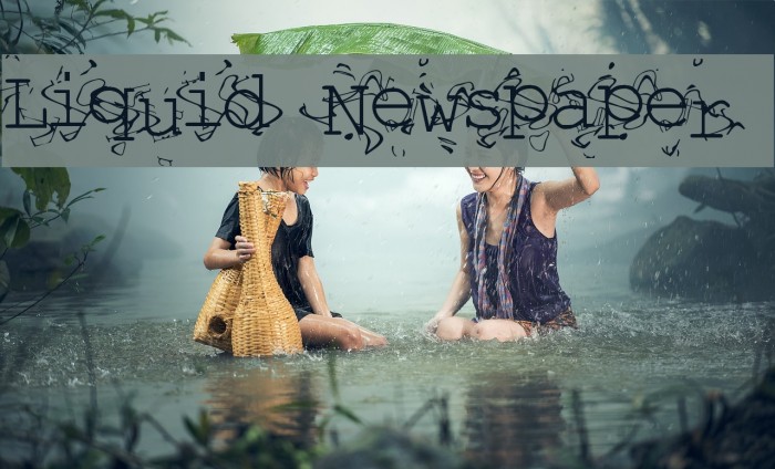 Liquid Newspaper フォント examples