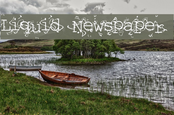 Liquid Newspaper フォント examples
