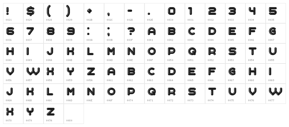 Liquid Regular Character Map