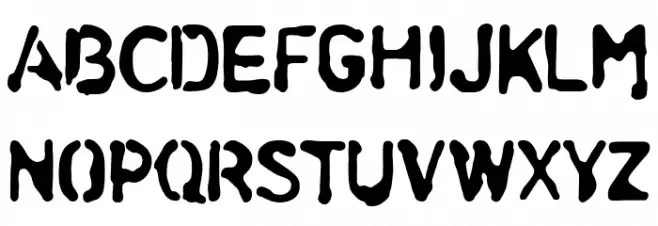 Liquid Stencil trial Шрифта ВЕРХНИЙ