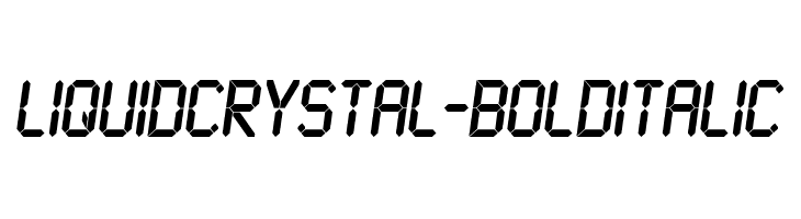 LiquidCrystal-BoldItalic Font