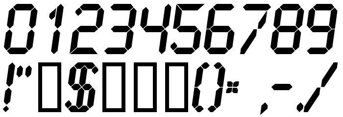 LiquidCrystal-BoldItalic Font OTHER CHARS