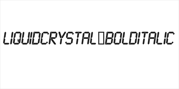LiquidCrystal-BoldItalic Logo