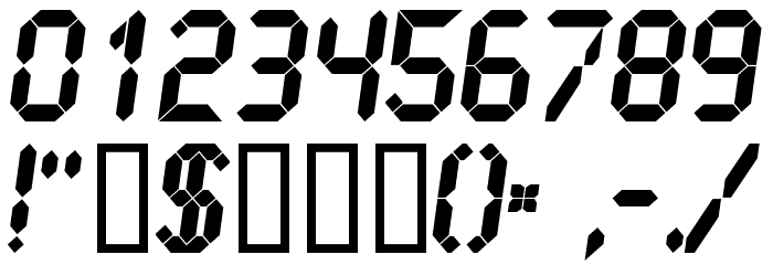 LiquidCrystal-ExtraBoldItalic Font OTHER CHARS