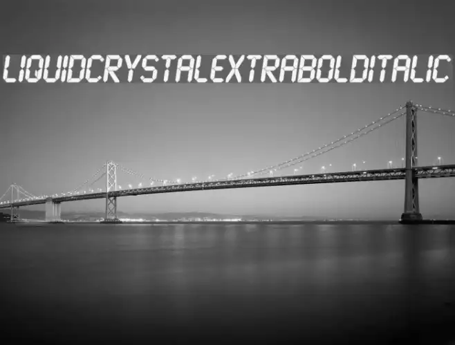 LiquidCrystal-ExtraBoldItalic Example 1