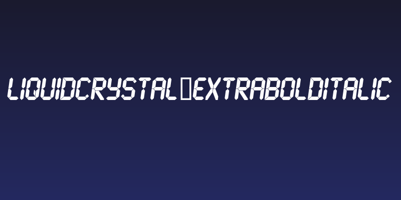 LiquidCrystal-ExtraBoldItalic Social Header