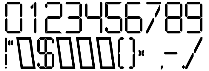 LiquidCrystal-Light Font OTHER CHARS