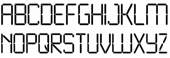 LiquidCrystal-Light Schriftart Groß