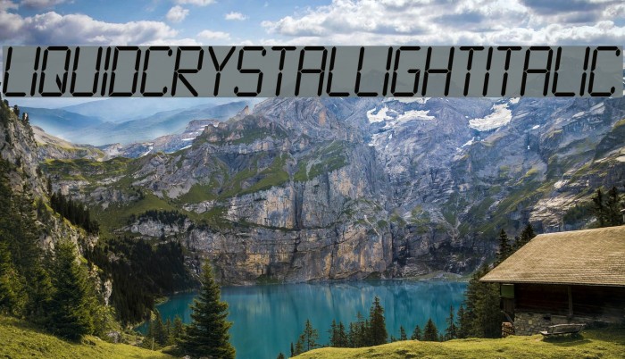 LiquidCrystal-LightItalic Font examples