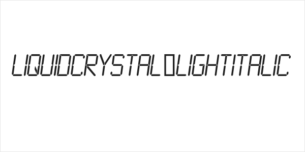 LiquidCrystal-LightItalic Logo