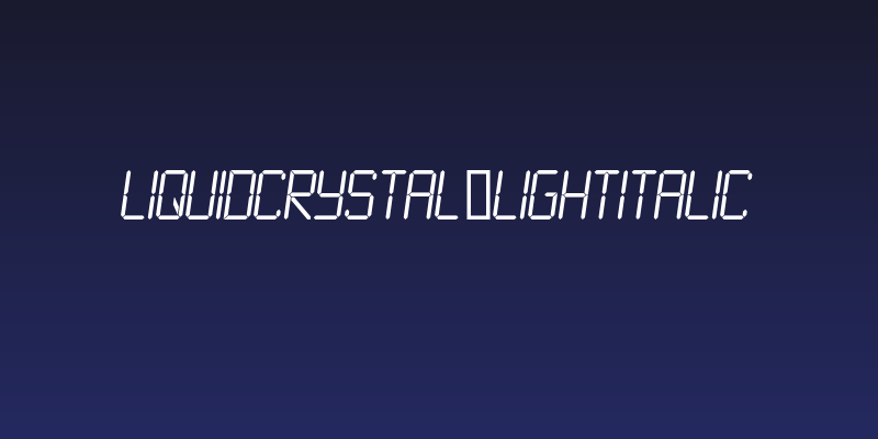 LiquidCrystal-LightItalic Social Header