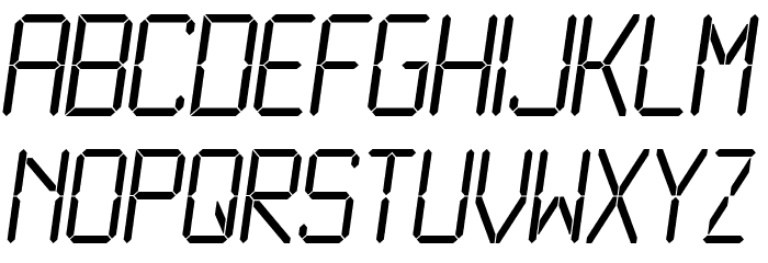 LiquidCrystal-LightItalic Font LOWERCASE