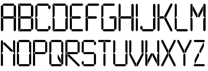 LiquidCrystal-Light Font LOWERCASE