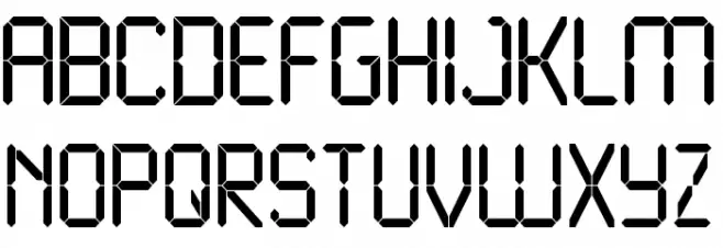 LiquidCrystal-Regular Schriftart Groß