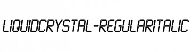 LiquidCrystal-RegularItalic  Frei Schriftart Herunterladen