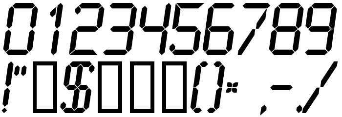 LiquidCrystal-RegularItalic Font OTHER CHARS